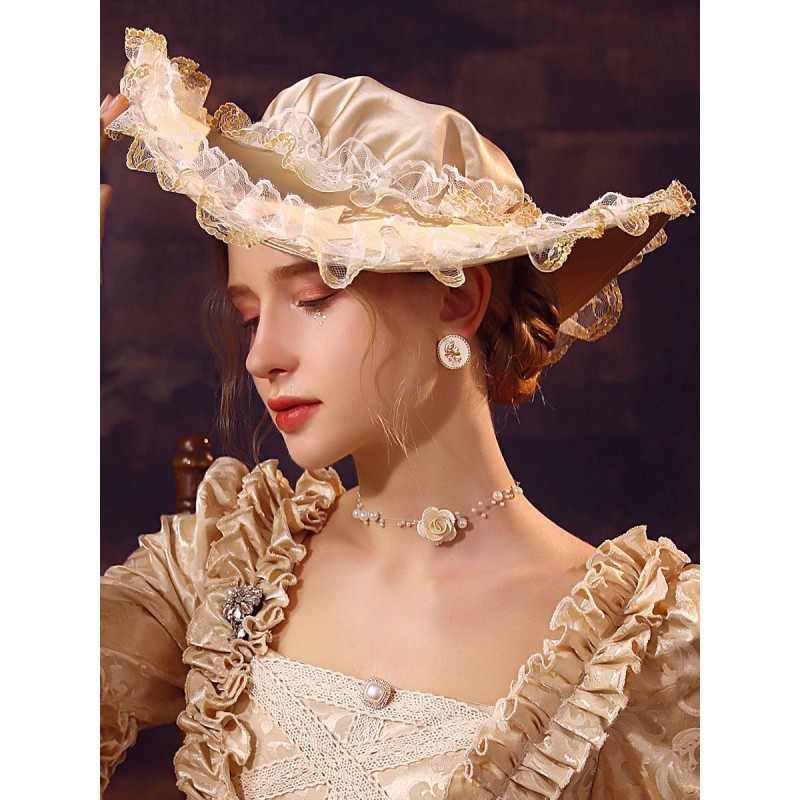 Women Retro Cap Christmas Halloween 's Polyester Royal Hat Costume Accessories Euro-Style