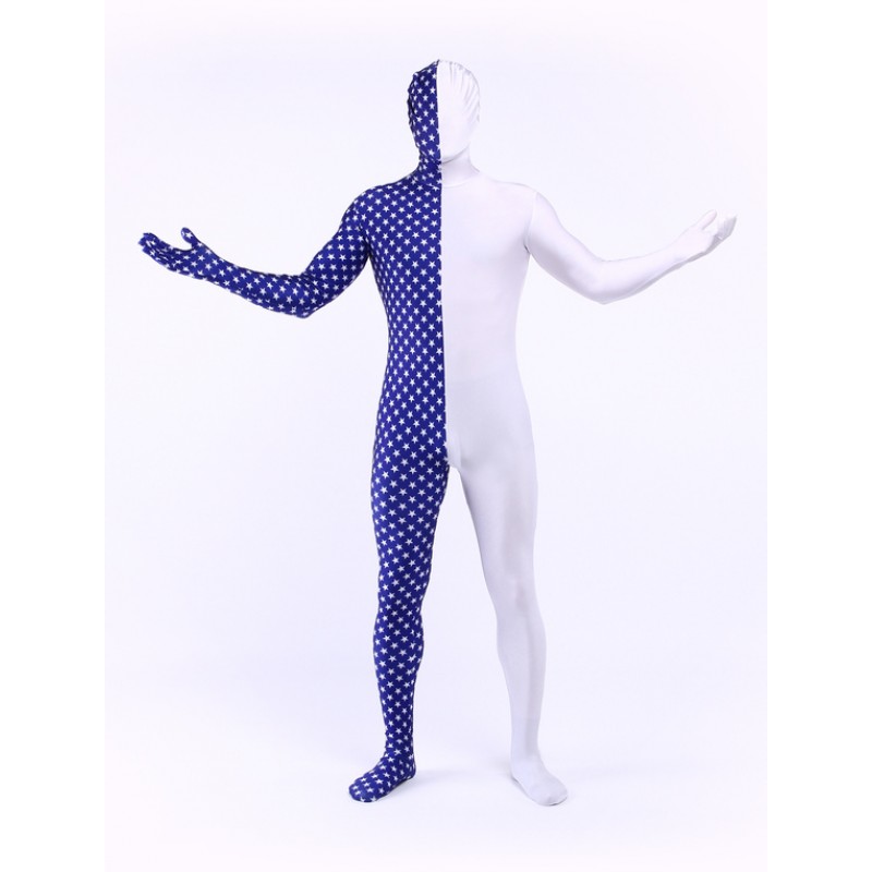 Unisex Morph Suit Polka Dot And White Zentai Suit Full Body Lycra Spandex Bodysuit