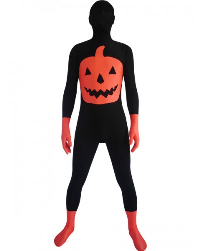 Halloween Pumpkin Full Body Spandex Suit Zentai Costume