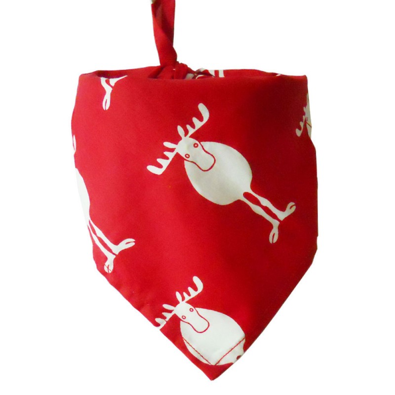 Animal Deltoidal Scarf For Polyester Red Puppy Clothing Christmas