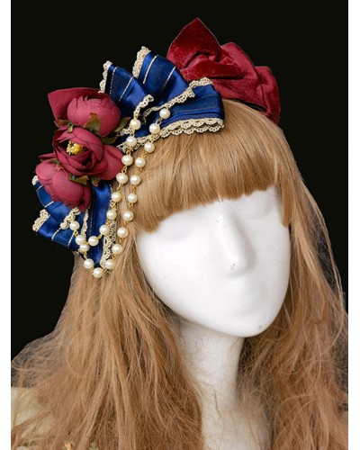 Classic Lolita Accessories Infanta Burgundy Polyester Accessory Miscellaneous Classic  Traditional