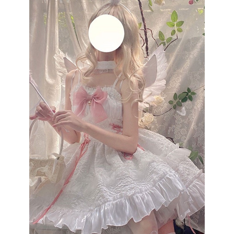 Sweet Lolita Dress Polyester Sleeveless Jumper Dress