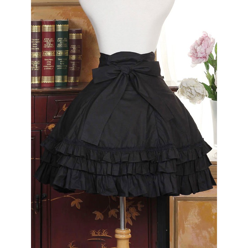 Sweet Lolita Dress SK Black Cotton Lolita Skirt Classic  Traditional Spring Summer Fall Winter