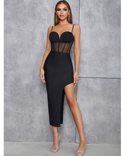 Sweetheart Neck Midi Dress Fashionable Dress Sexy Outdoor Field Party Ball