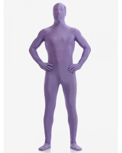 Purple Zentai Suit Adults Morph Suit Full Body Lycra Spandex Bodysuit For Men