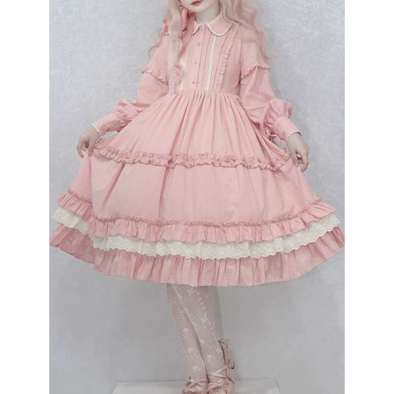 Sweet Lolita Dress Polyester Long Sleeves Dress
