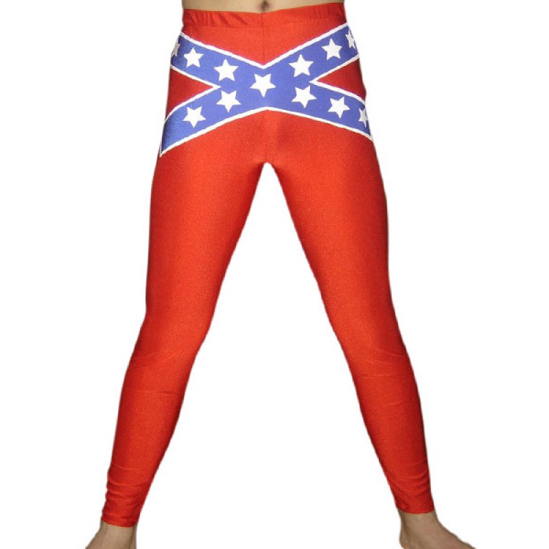 Red Star Pattern Spandex Pants