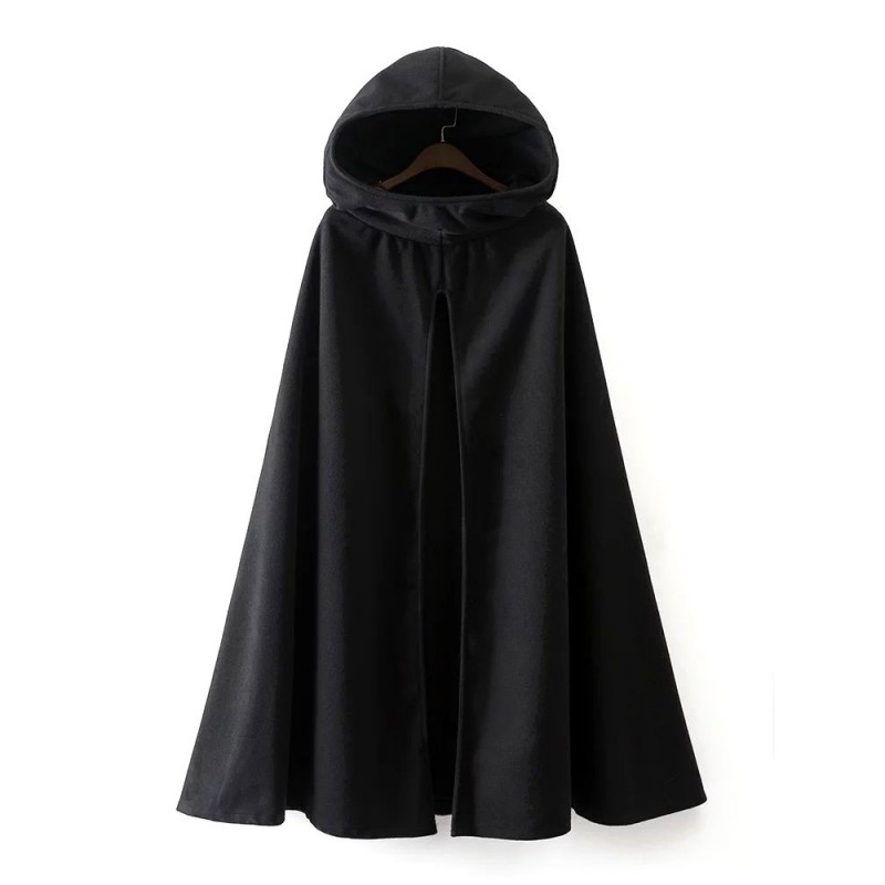 Women Coat Cape Hoodie Jacket Poncho Coat Poncho  Cape