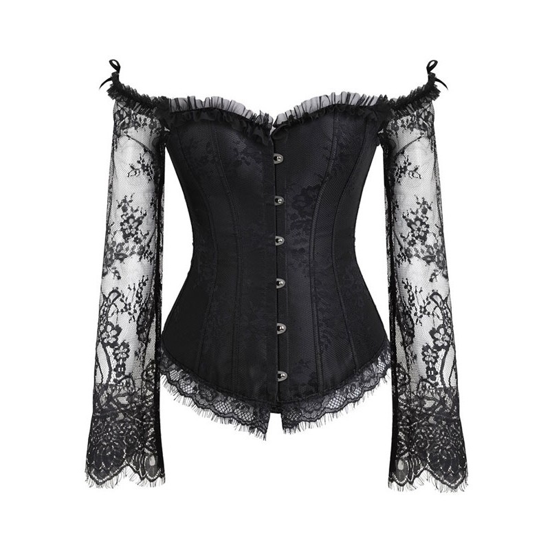 Black Strapless Corset Women Sweetheart Neckline Lace Up Two Tone Embroidered Classic Corset Shaping Elegant Pageant Ball