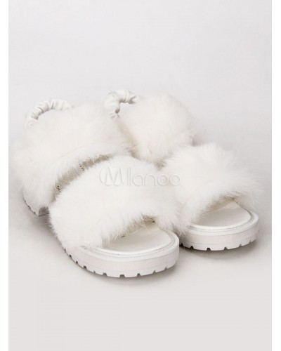 White Lolita Sandals Square Heels Vamp Lovely Halloween