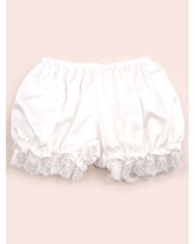 White Black Light Orange Lolita Bloomers Silk-like Lace Trim Leggings Lovely Party