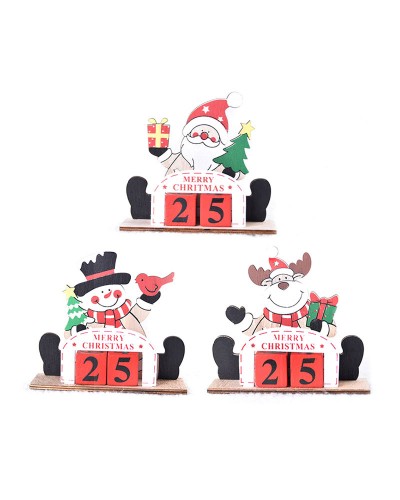 Christmas Painted Wooden Creative DIY Calendar Decorations Assembled Assembling Gifts Accessories