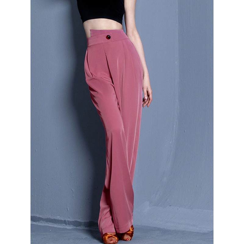 Latin Dance Costume Cameo Pink Women's Lycra Spandex Pants Latin Dancer Dancing Wear Ball