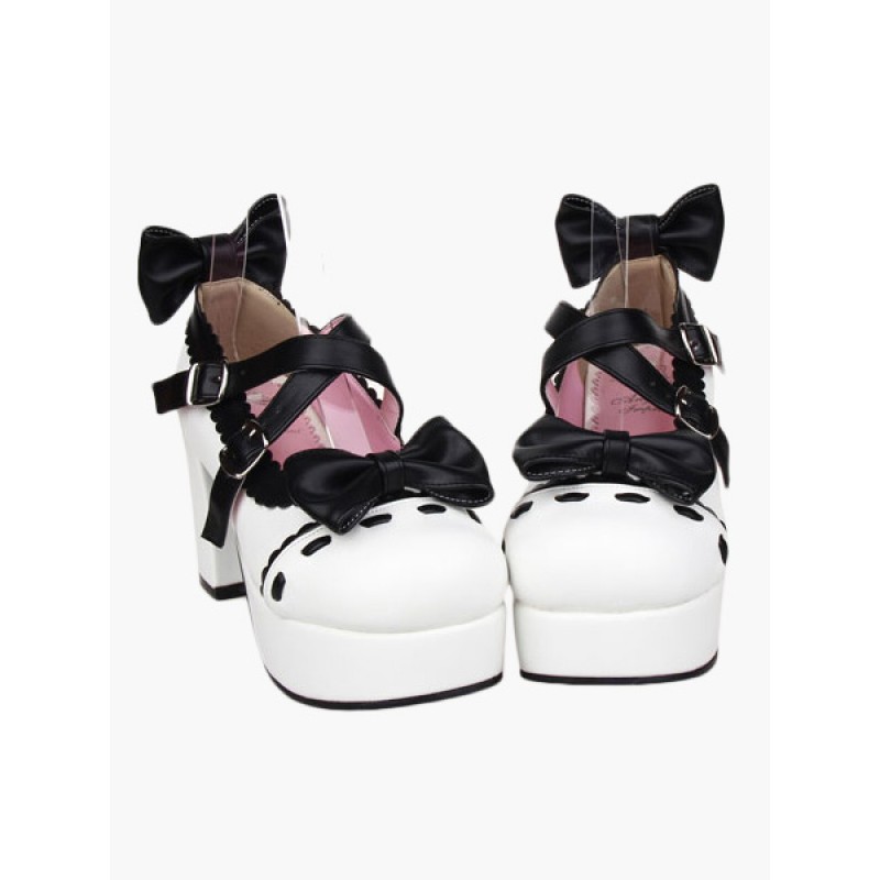 Glorious White High Heels Platform Womens Lolita Shoes