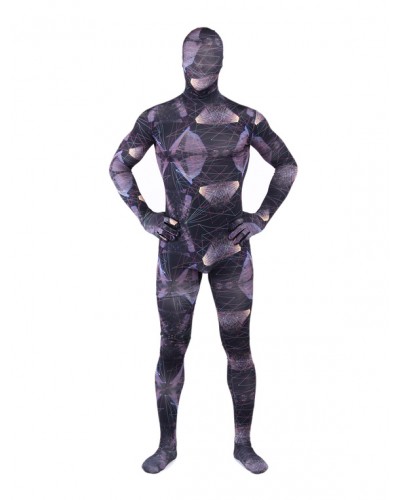 Unisex Morph Suit Geometric Pattern Zentai Suit Full Body Lycra Spandex Bodysuit