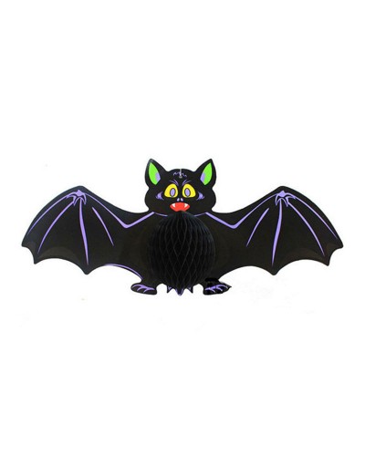 Unisex Halloween Wall Decorations Black Paper Bat Pendant