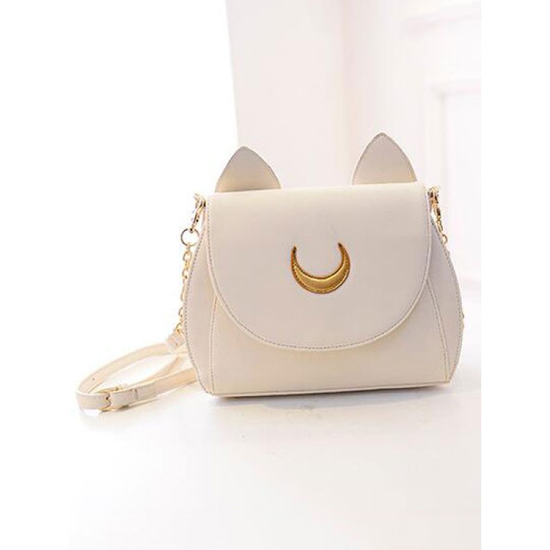 Sweet Lolita Handbag Two Tone Moon Embroidered White Lolita Accessory Accessories Daily Casual Tea Party