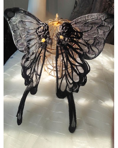 Lolita Dark Navy Flowers Headwear Polyester Miscellaneous Accessories Sweet Daily Casual Tea Party