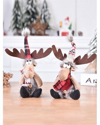 Christmas Holiday Decorations Elk Doll Doll Christmas Polyester Fiber Tree Pendant Accessories